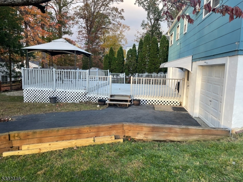 Side view of back yard