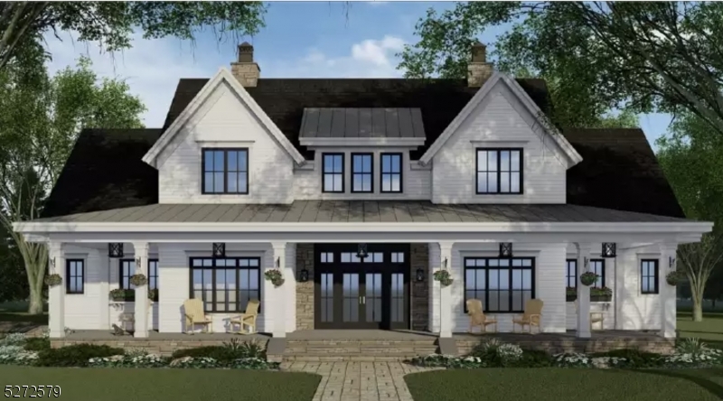 Modern Farmhouse Classic, elegant and light filled. Views from the Foyer through to the rear patio.