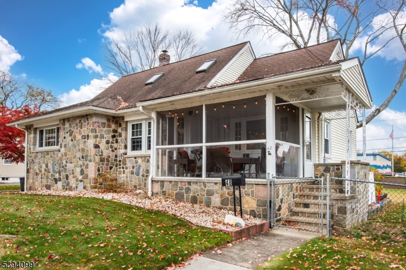 Front of home & screened porch