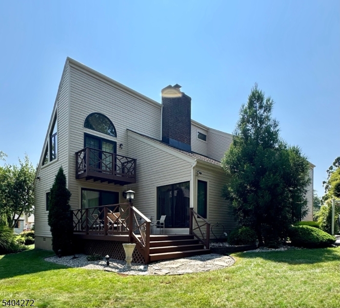 Backyard with private second deck