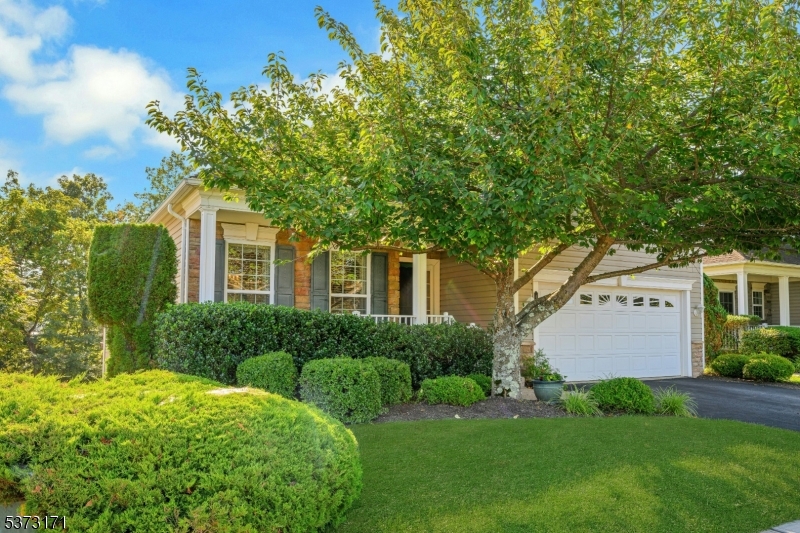 Wonderful front view of the home with two car garage, large driveway and community sidewalks.