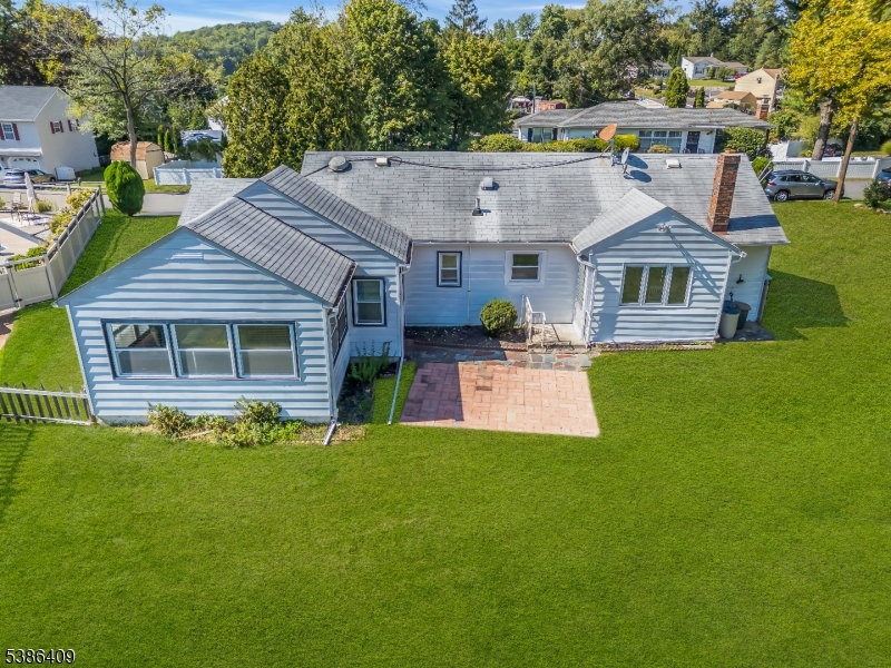 elevated view of back