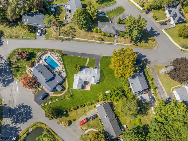 elevated view of property