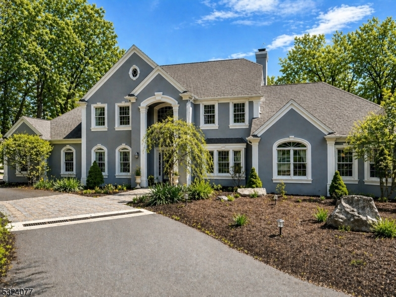 Front of home. Leaves added to trees.