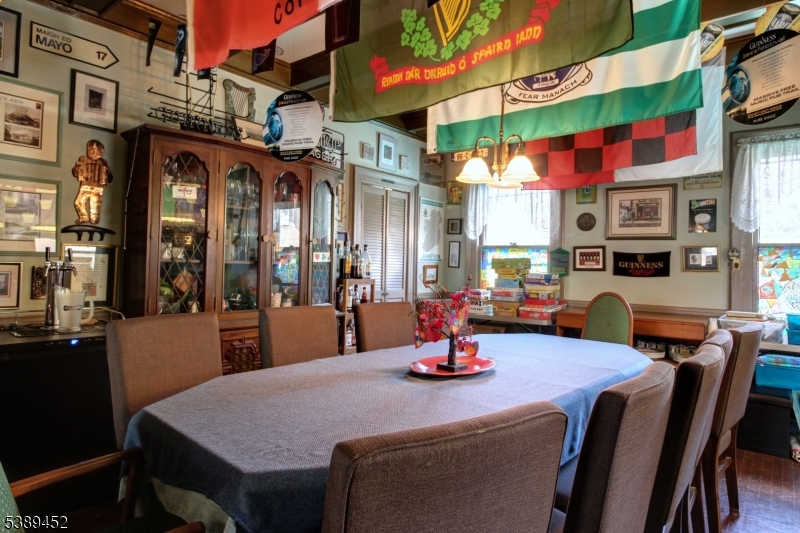 Dining room Living room spills right into large dining space