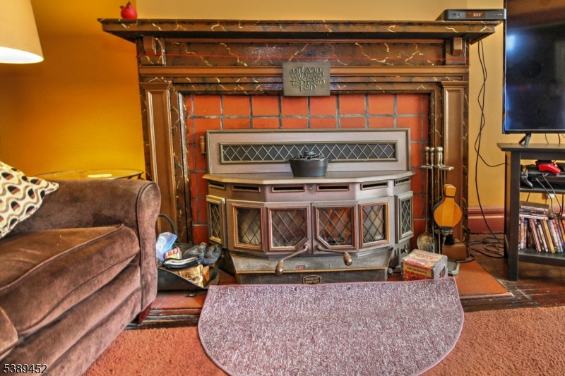 Wood burning fireplace The wood burning fireplace warms up chilly winter nights.