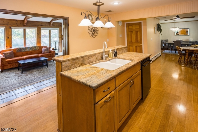Kitchen The Refrigerator is sub zero with cabinet panels