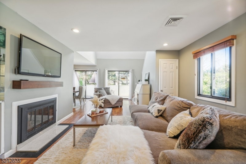 Skylights over Living / Dining area add drama and light