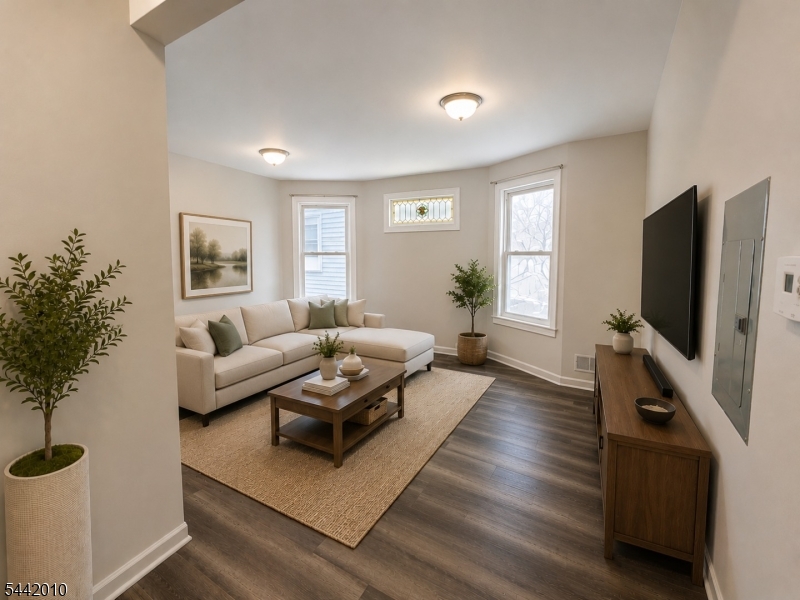living room virtually staged