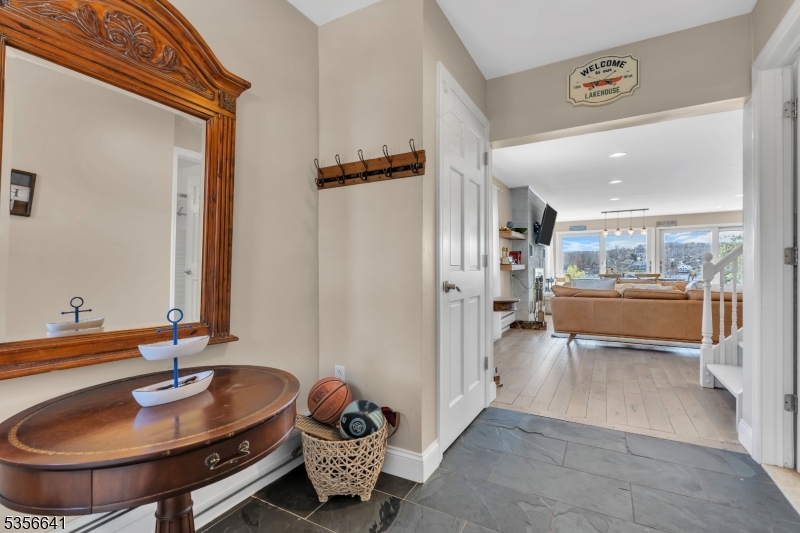 Front entry foyer with closet