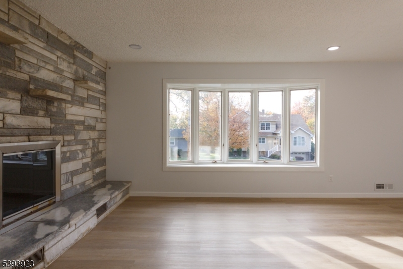 Living Room With Stone F/P