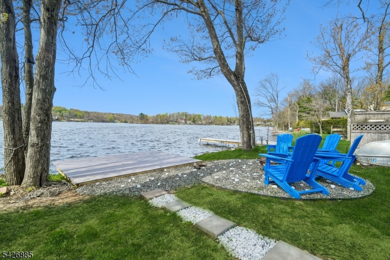 Firepit area leading to dock