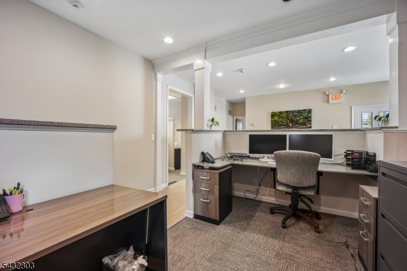 Desk behind the Reception Area