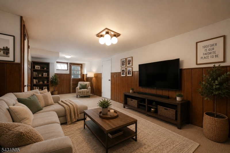 Virtually Staged Family Room