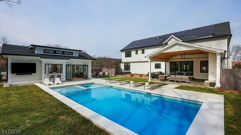 Pool, pool house, patio