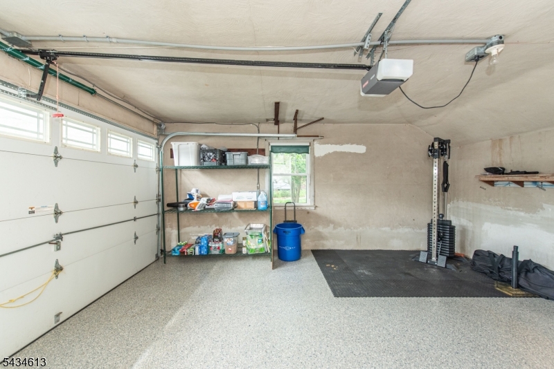 Garage with epoxy floor