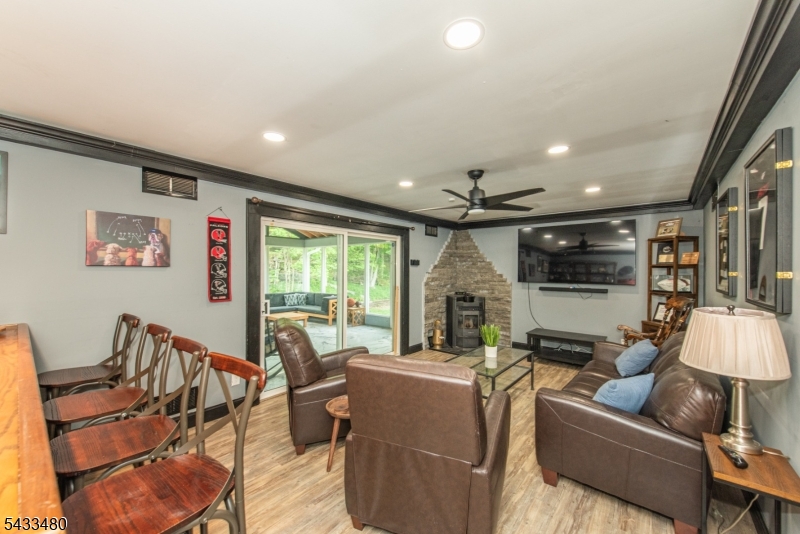 Family Room w/ Pellet Stove