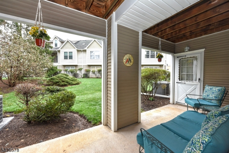 Patio looks at green space