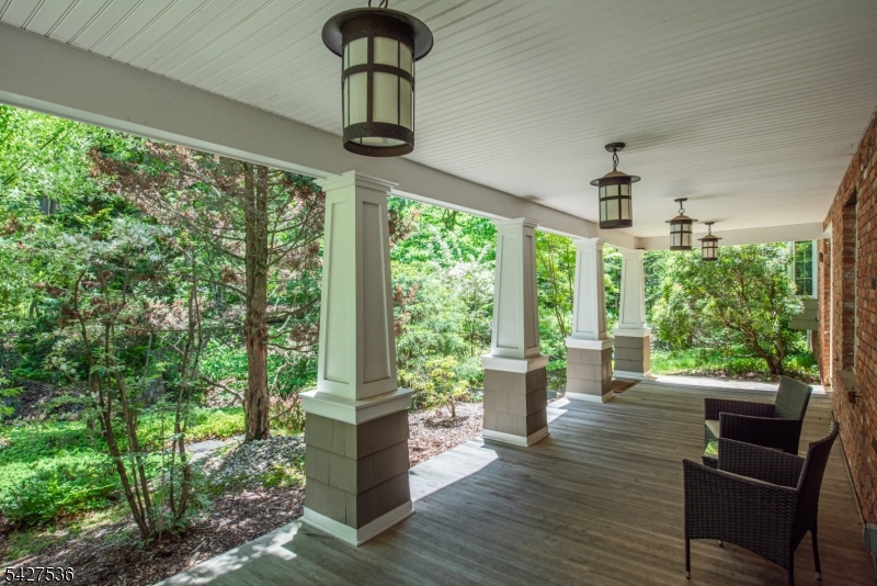 Front porch overlooking stream