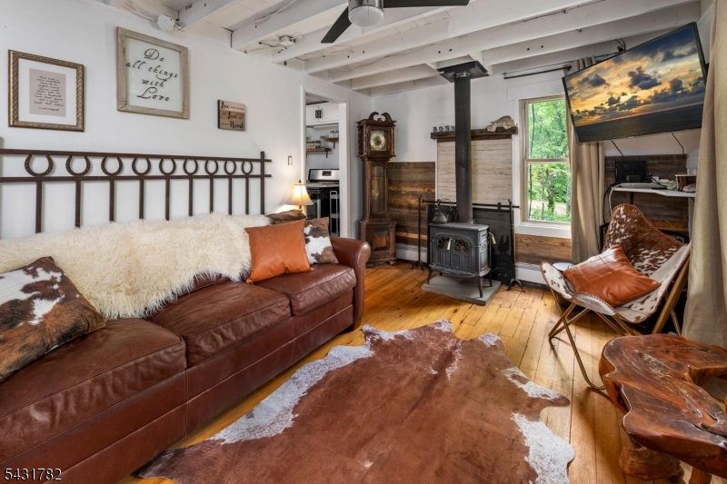 Living Room with Woodstove