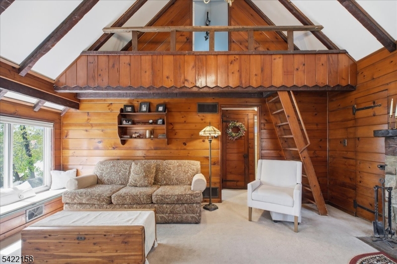 Living Room w vaulted ceiling