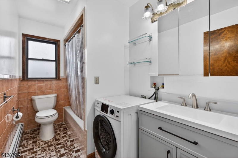 Bathroom with laundry