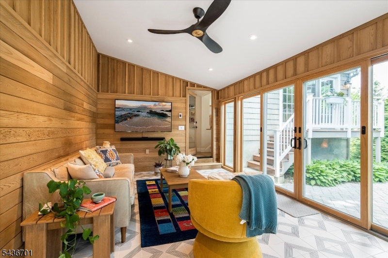Sliding glass doors to patio