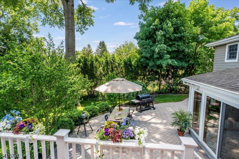 View of patio from upper deck