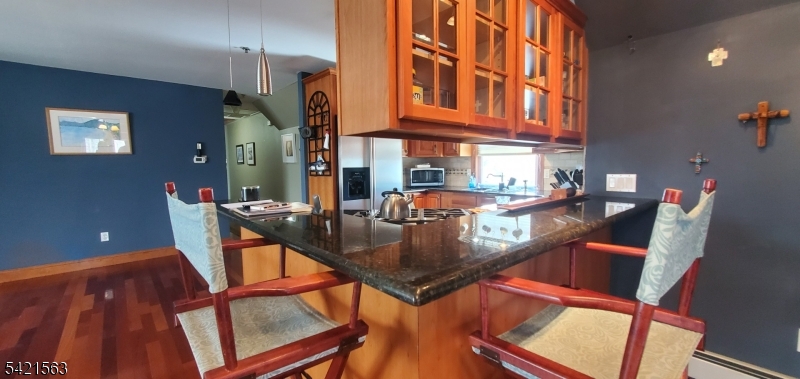Kitchen with SS appliances