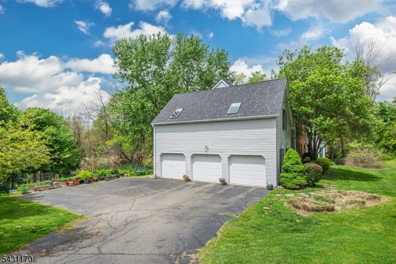 Three-car garage