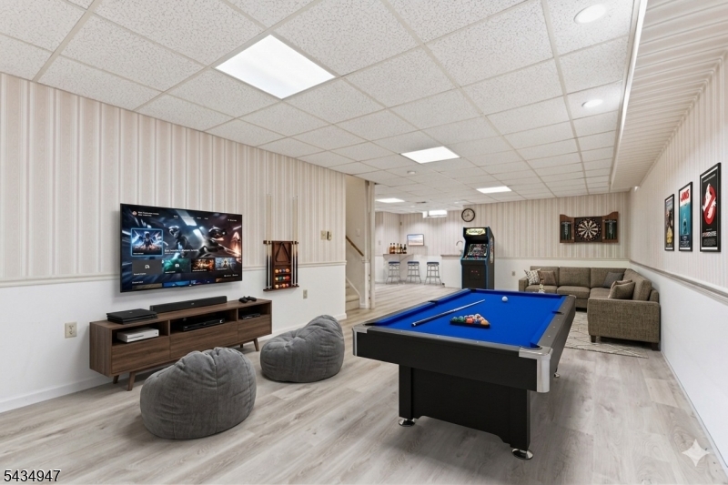 Basement virtually staged