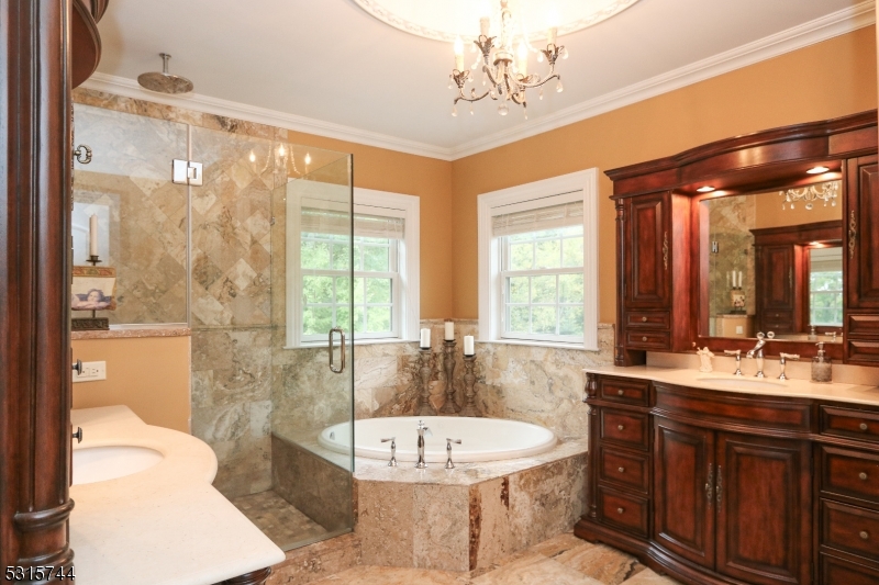 Primary Bath w/ marble details