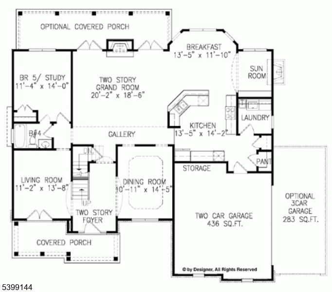 Gray Colonial First Floor