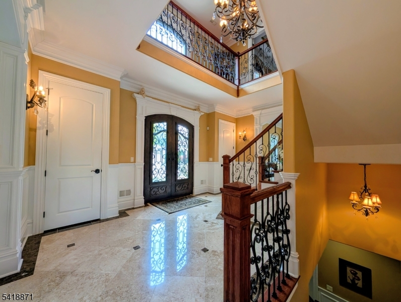 Foyer open stair to basement