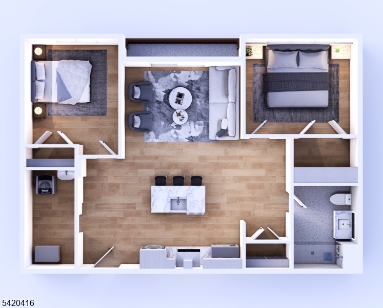 2 bedroom floor plan