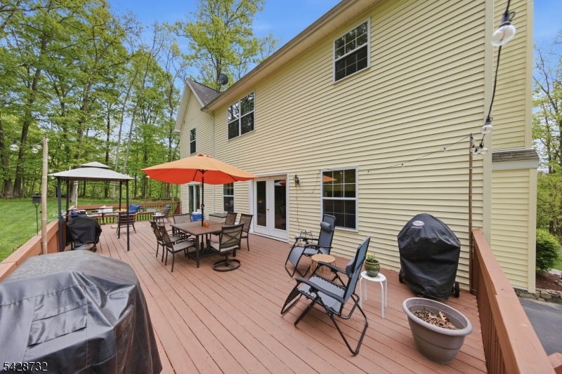 Large rear deck of home.