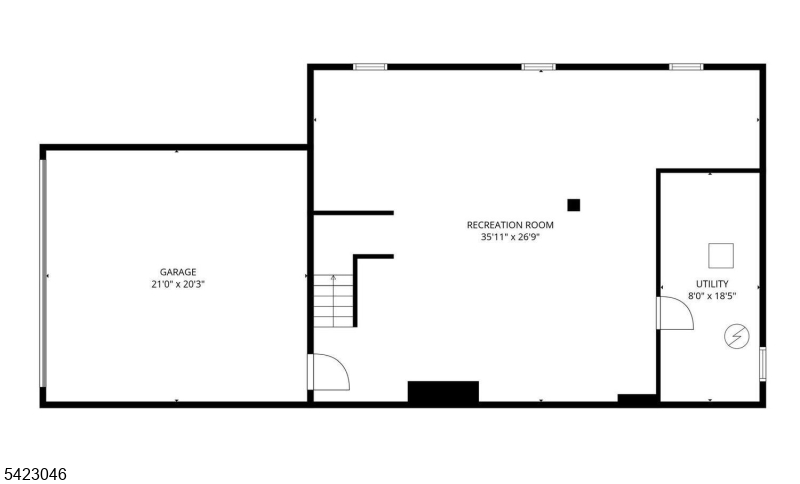 Lower level floor plan
