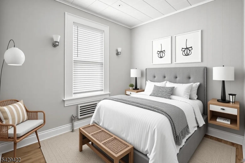 Bedroom staged