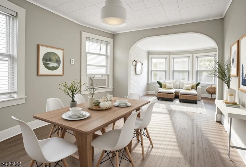 Dining room Living area staged