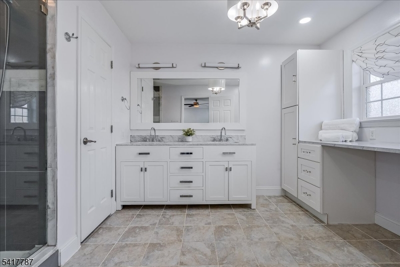 Primary bathroom double vanity