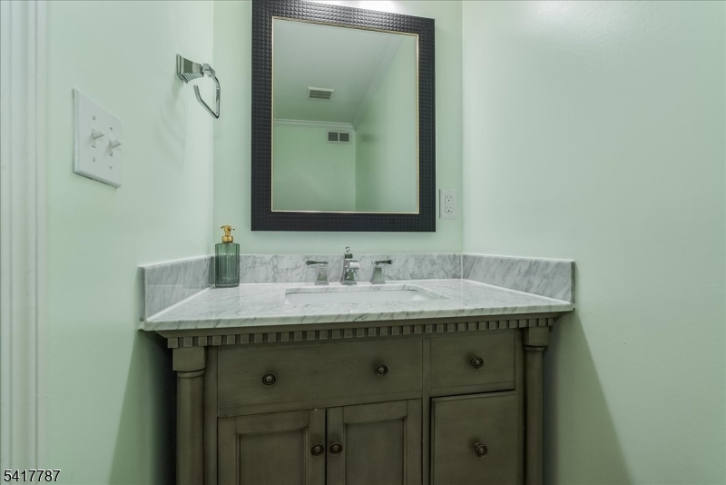 Basement powder room