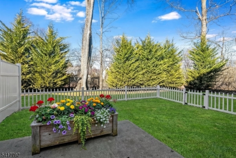 Backyard with planter