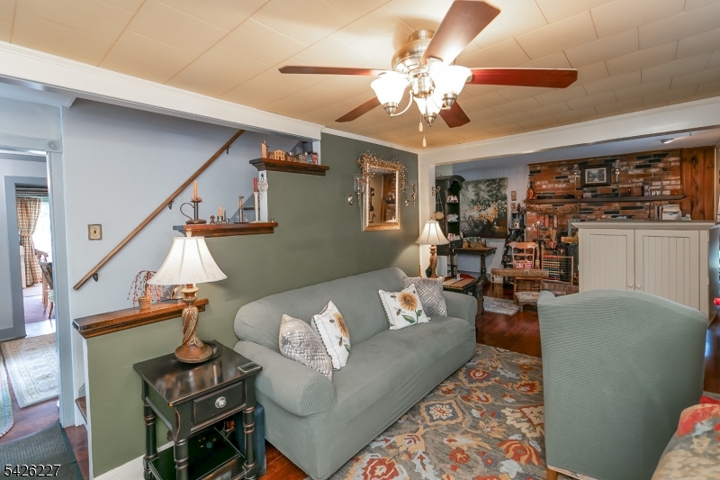 Living Room View w/ staircase