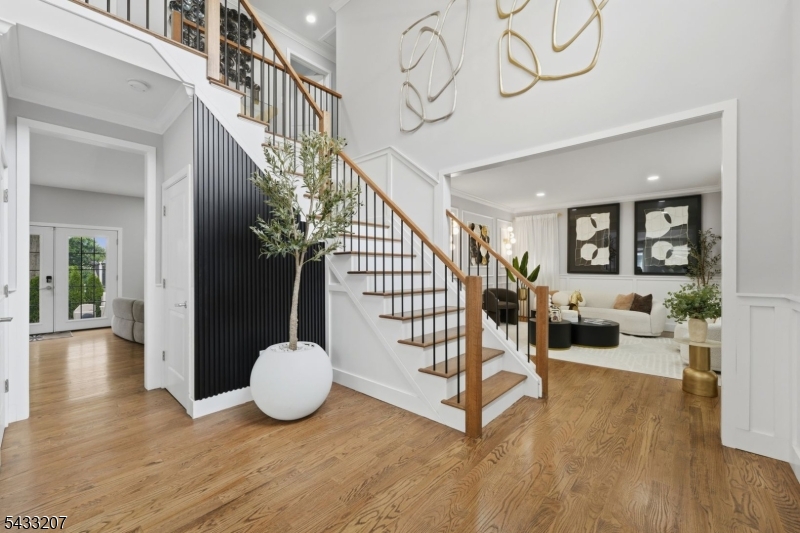 Stairs and Living roon view