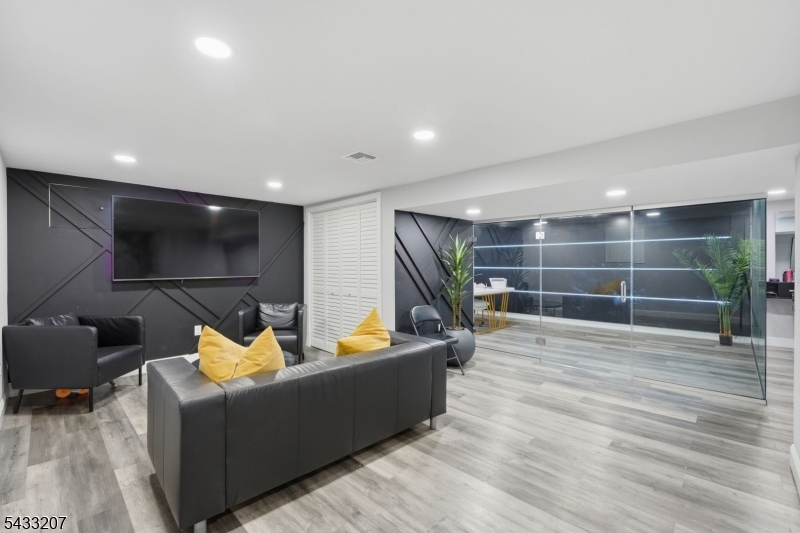 Basement entertaining room