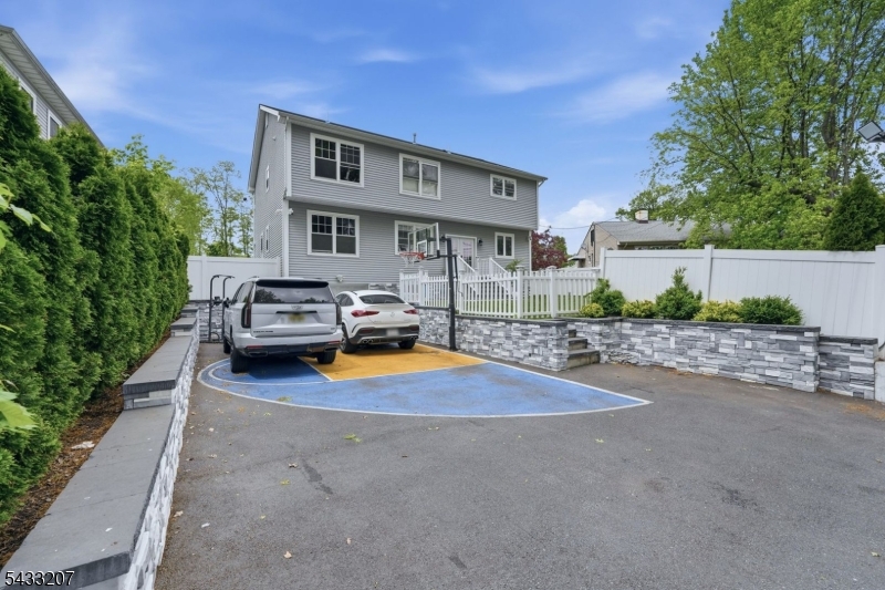 attached garage & 6 car drive