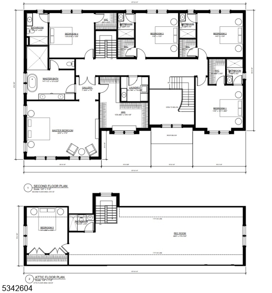 Second Floor and Attic Plan