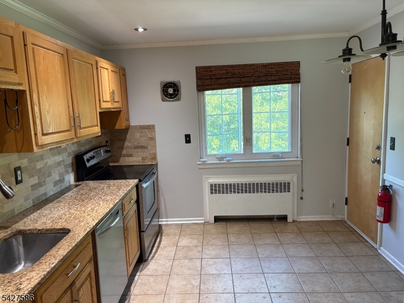 Kitchen view to rear entrance