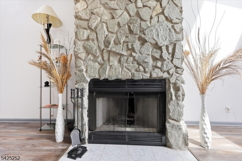 wood burning fireplace