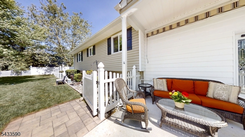 Front Patio and fenced yard
